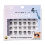 (3 pack) KISS FALSCARA Lash Extension Kit, Lengthening, Black, 24 Lash Clusters